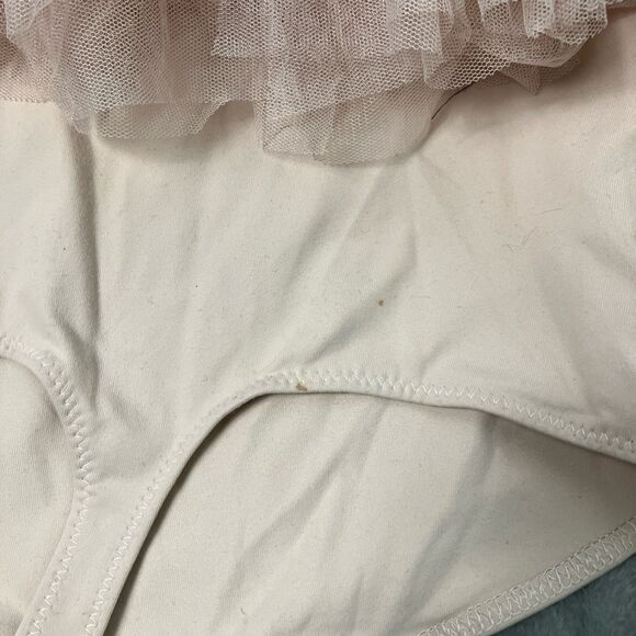 Free People Intimately L Big Love Tulle Ruffles Bodysuit Dusty Pink Feminine - Picture 13 of 14